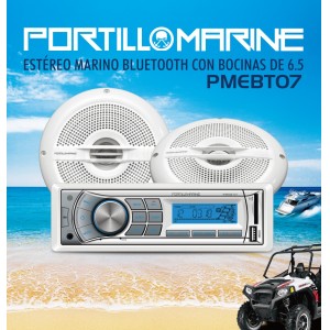KIT ESTEREO MARINO BLUETOOTH CON 2 BOCINAS MARINAS 6.5 KIT ESTEREO MARINO BLUETOOTH CON 2 BOCINAS MARINAS 6.5