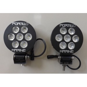 Par de Faros Aluminio LED 7, 24W,3000LM, para RZR, Lancha, Cuatris